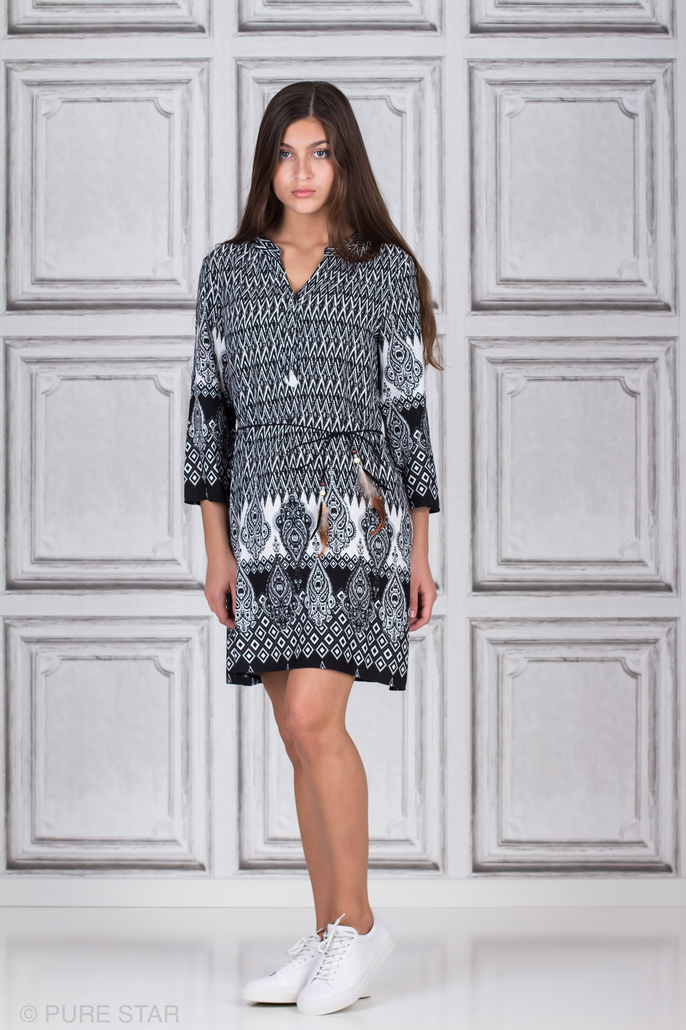 JADA DRESS BLACK'N WHITE