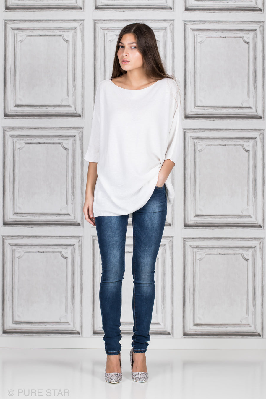 CLAIR KNIT WHITE