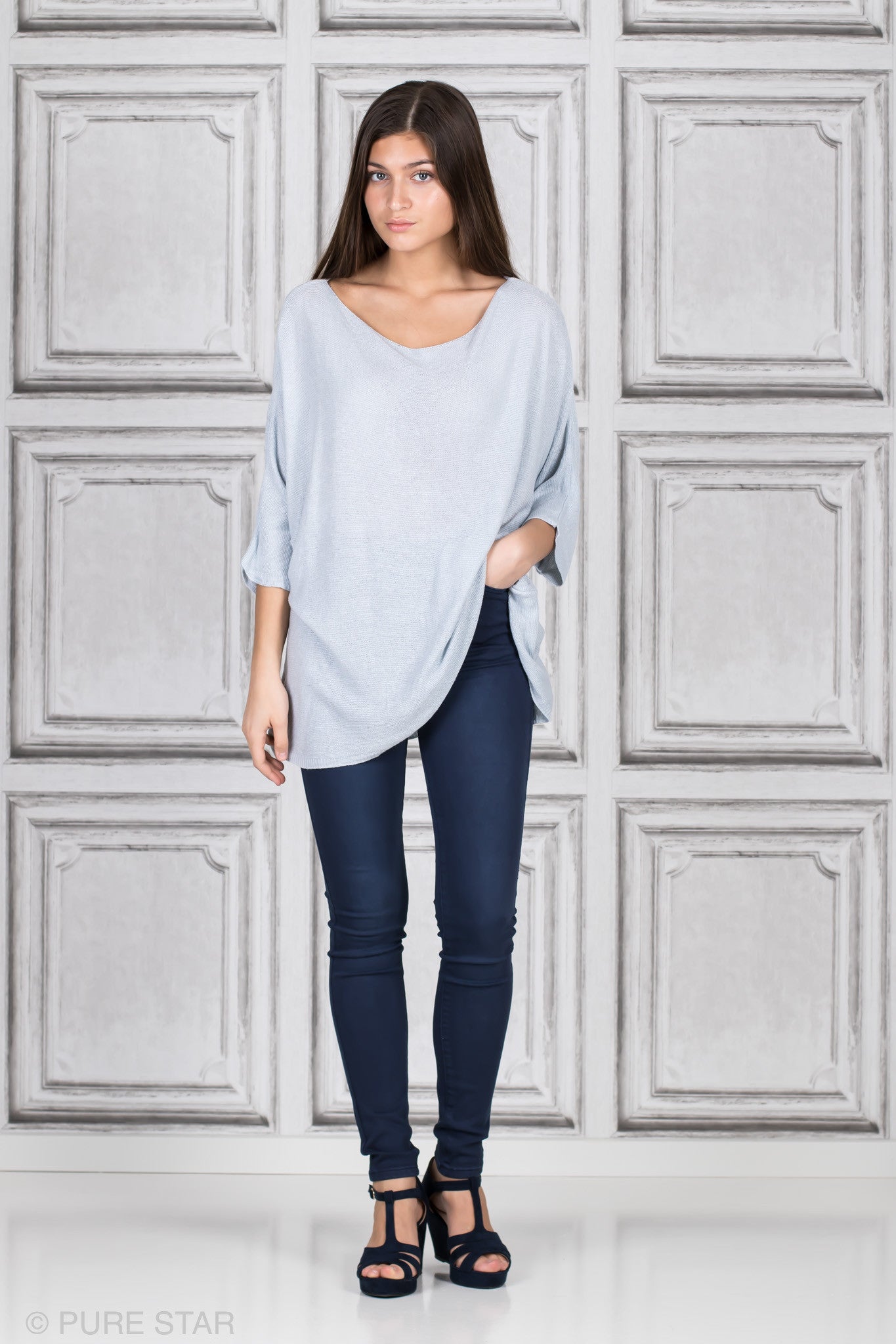 CLAIR KNIT LIGHT BLUE